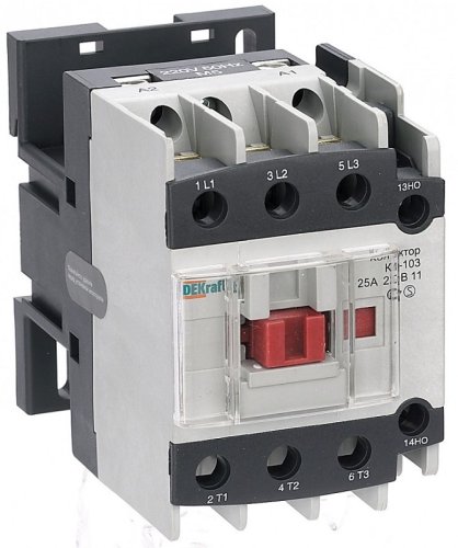 Контактор DEKraft КМ-103 3п 1НО+1НЗ 25А 24В тип АС3  картинка